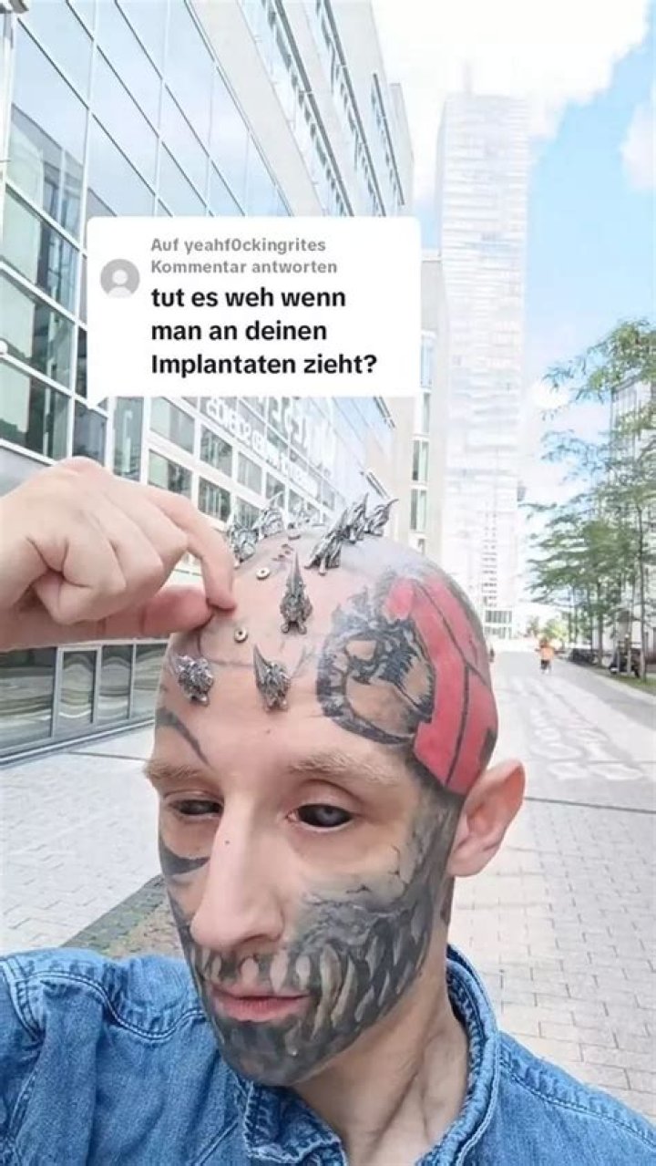 'Real life demon' gets craziest body modification yet: snake implants