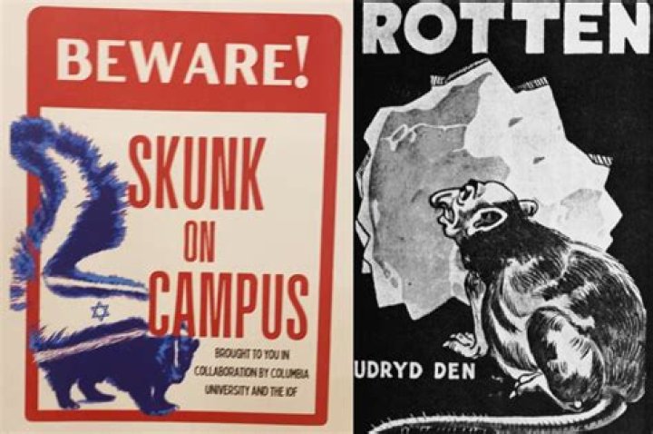 Antisemitic skunk poster plastered across Columbia