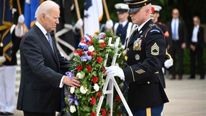 Biden visits son Beau's grave on anniversary of his death