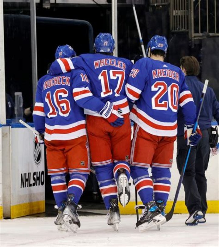 Blake Wheeler helped off ice in ugly Rangers injury scene