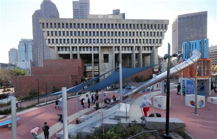 Boston cop hurt after launching off massive park slide in viral video