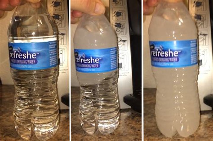 Bottled water freezes instantly due to bizarre circumstances