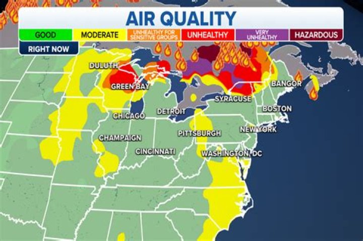 Canada wildfire smoke pours into Upper Midwest and Great Lakes, causing poor air quality
