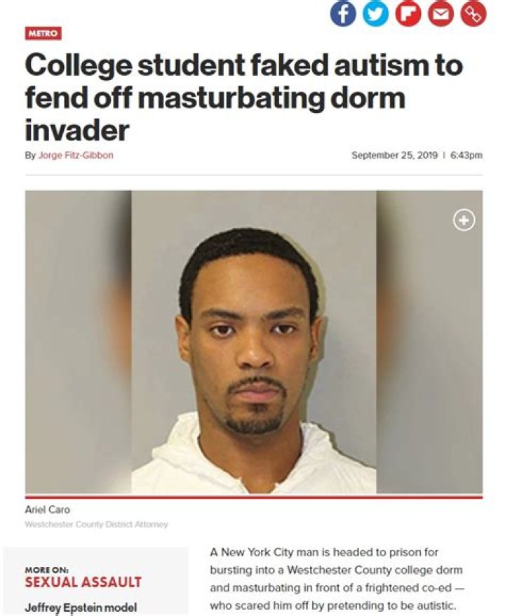 College student faked autism to fend off masturbating dorm invader