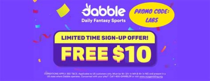 Dabble Promo Code NYPBONUS: $10 No-Deposit Bonus