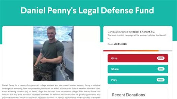 Daniel Penny's defense fund passes $1M in Jordan Neely charge