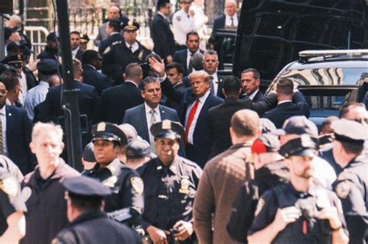 Donald Trump arrives for NYC arraignment
