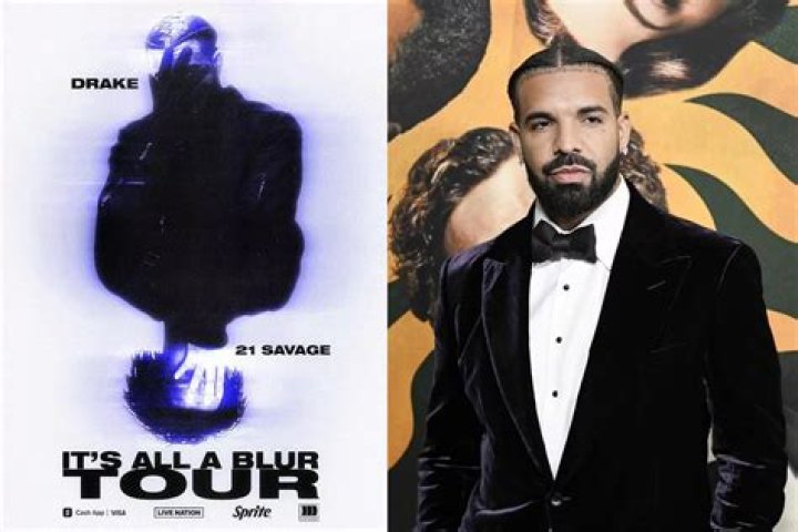 Drake displays hundreds of bras fans have thrown at him on 'It's All a Blur' tour