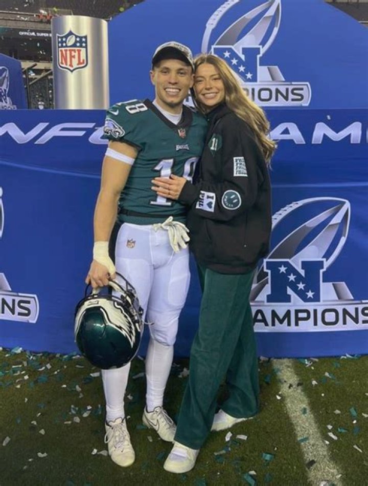 Eagles receiver Britain Covey and wife Leah welcome son
