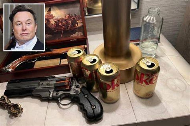 Elon Musk 'bedside table' photo shows guns, Buddhist amulet, Diet Coke