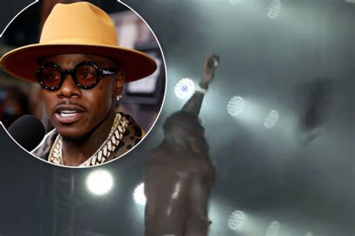 Fan throws Adidas at DaBaby during Rolling Loud performance