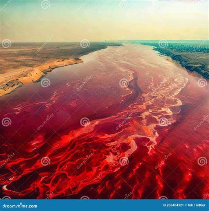 Freshwater river turns blood-red 'like a biblical plague of Egypt'