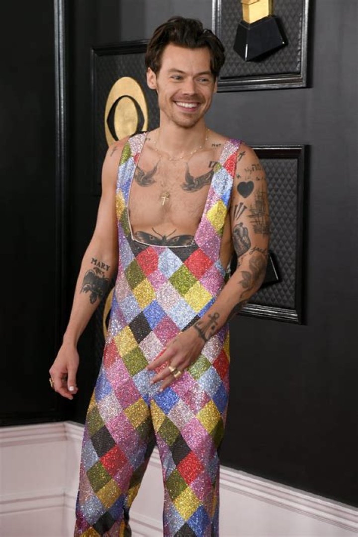 Harry Styles' tattoos rock Grammys 2021 with 'Watermelon Sugar'