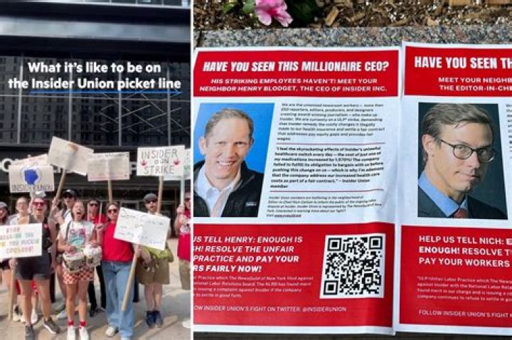 Insider editor in chief tears down union posters amid strike
