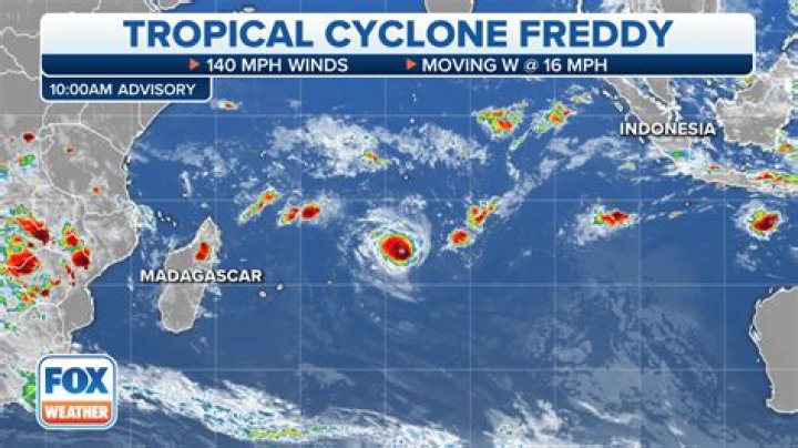 Intense Tropical Cyclone Freddy sets sights on eastern Africa