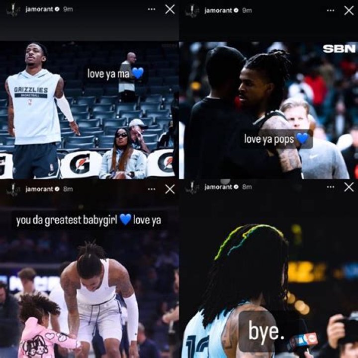 Ja Morant posts cryptic messages to family on Instagram