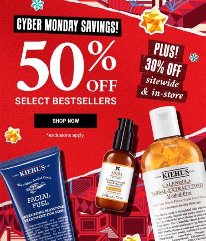 Kiehl's offers 25% off sitewide, BOGO deals on bestsellers