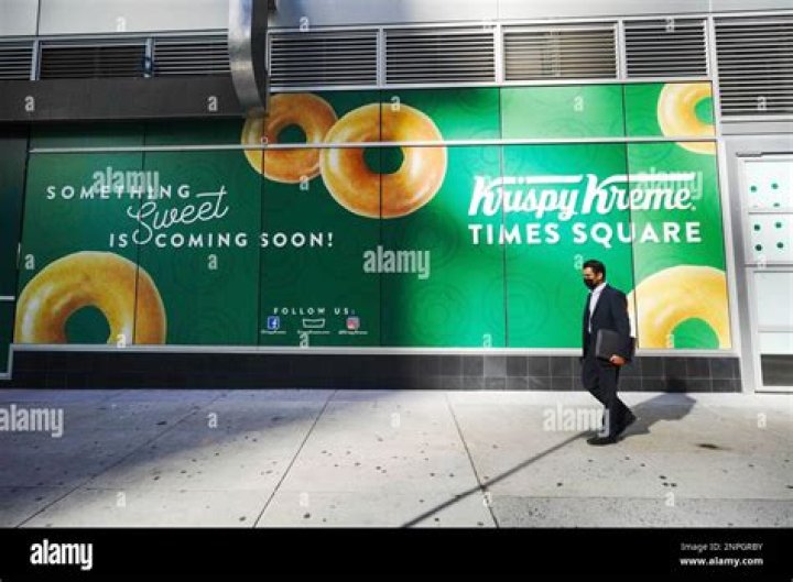 Krispy Kreme unveils largest 'hot sign' at Times Square flagship store