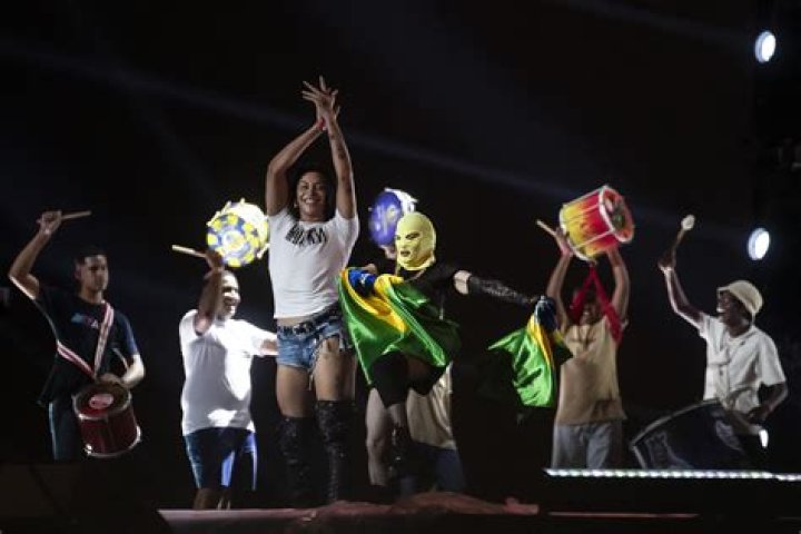 Madonna gets into the groove as she disguises herself with balaclavas during Copacabana rehearsals – PHOTOS