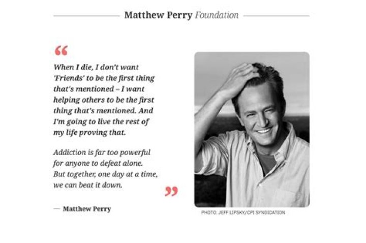 Matthew Perry Foundation created to help addicts after death