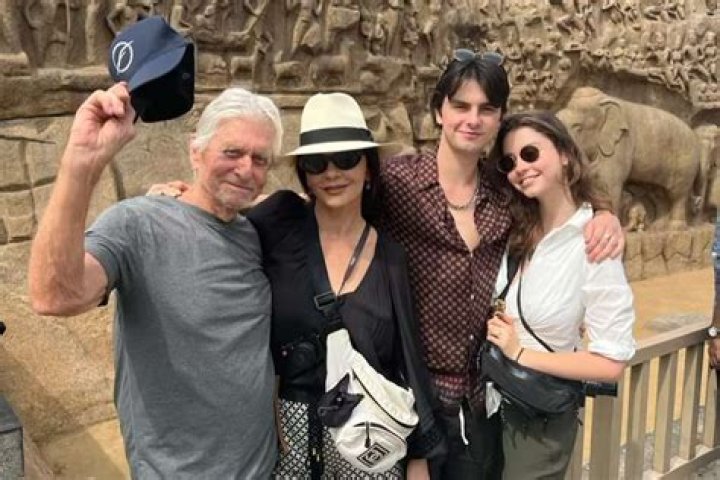 Michael Douglas and Catherine Zeta-Jones share rare family photos from holiday vacation