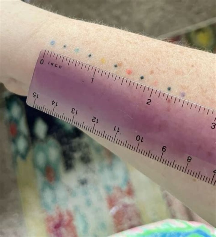 Mom gets ruler tattoo to measure penis sizes before sex