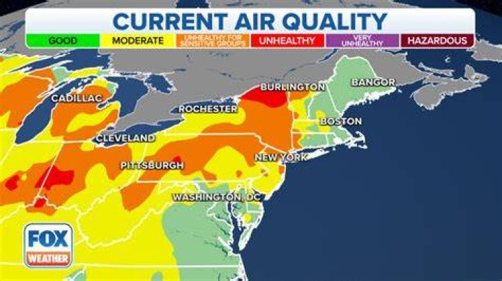 New York City in code red ‘unhealthy’ air quality as Canadian wildfire smoke pours into Northeast