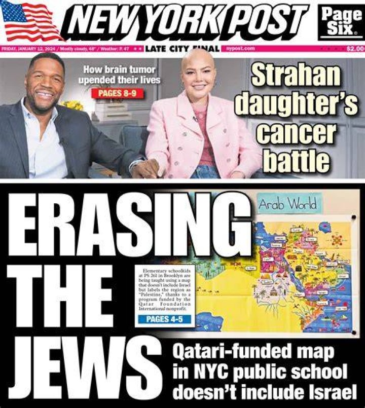 NY Post Cover for January 12, 2024