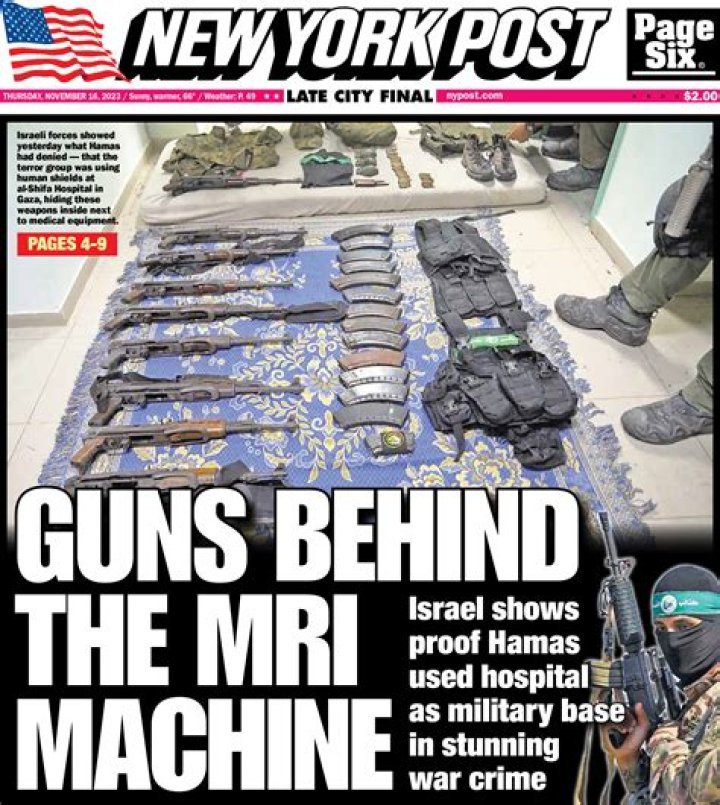 NY Post Cover for November 16, 2023