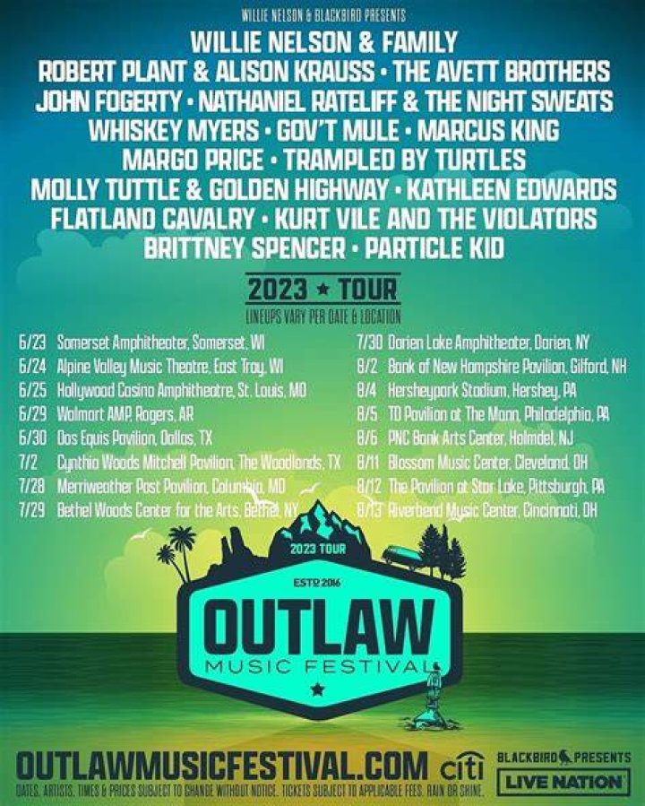 Outlaw Music Festival Tour 2023 tickets: See Willie Nelson, more