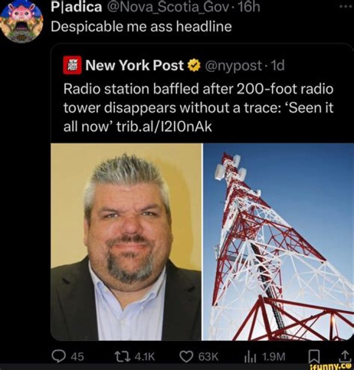 Radio station baffled after 200-foot radio tower disappears