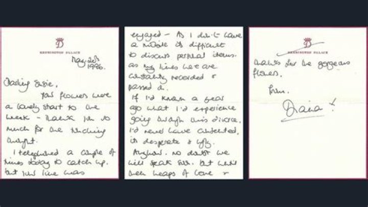 Secret Princess Diana letters detail 'ugly' Charles divorce