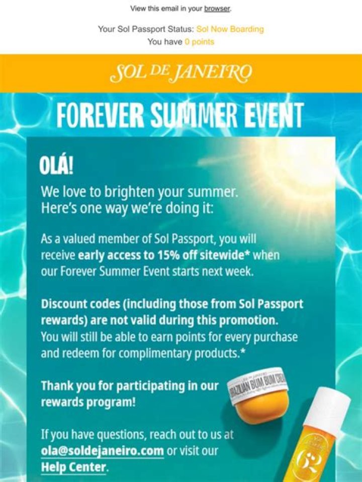 Shop Sol de Janeiro's Forever Summer Event: 15% off sitewide
