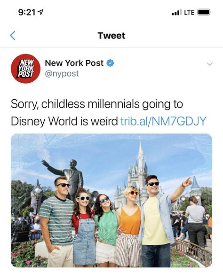 Sorry, childless millennials going to Disney World is weird