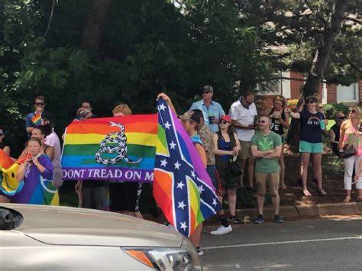 Students calling for removal of LGBT flag liken it to rebel flag