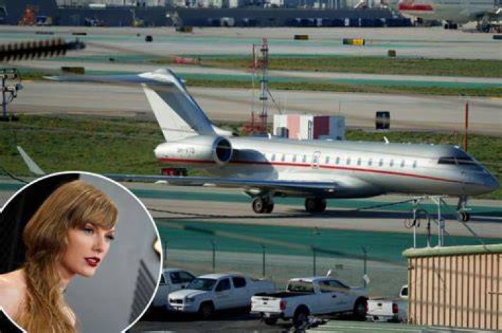 Taylor Swift lands in Los Angeles ahead of Super Bowl 2024