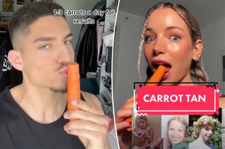 TikTok influencers claim carrots are a 'skin hack' to get tan