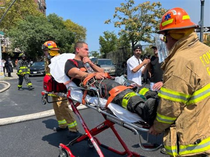 Twin Brooklyn fires send three young kids -- who were left alone -- 10 firefighters to the hospital