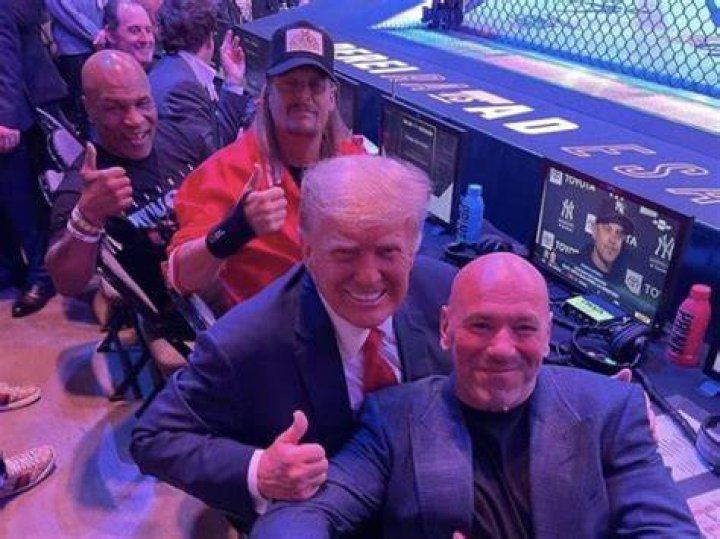 UFC's Jorge Masvidal leads 'Let's go Brandon' chant as Donald Trump, Kid Rock attends event