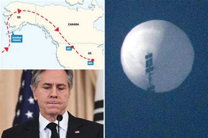 What is the suspected Chinese spy balloon flying over Montana?