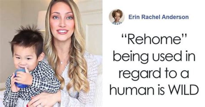 Who is the YouTuber who 'rehomed' her adopted son?