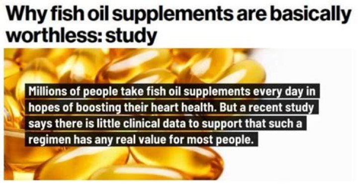 Why fish oil supplements are basically worthless: study