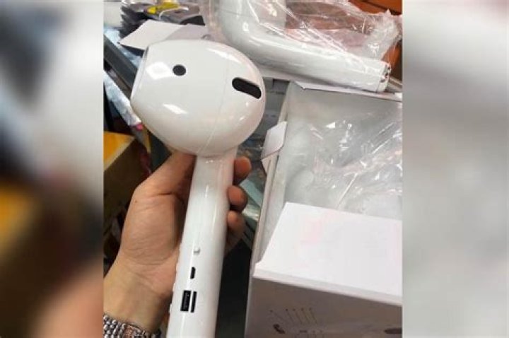 Woman orders bogus AirPods off Amazon bigger than her head